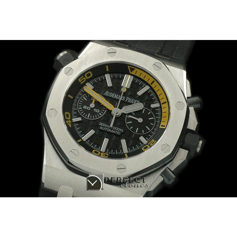 APDC-086 Royal Oak Diver Chrongraph SS/RU Black Asia 7750/3126