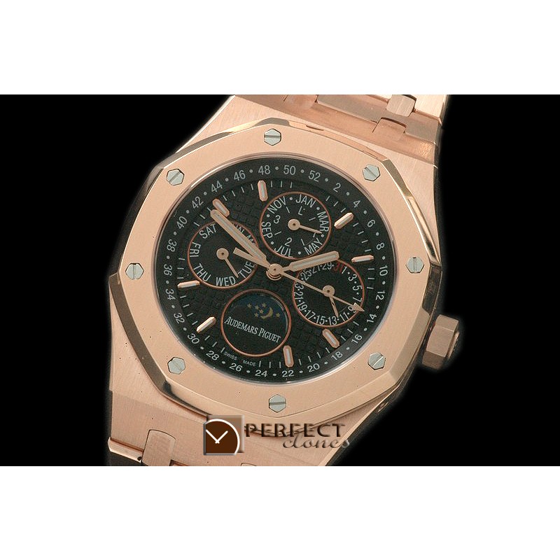 AP26574-112 Royal Oak 26574 Perpetual Calender RG/RG Blk A-2813