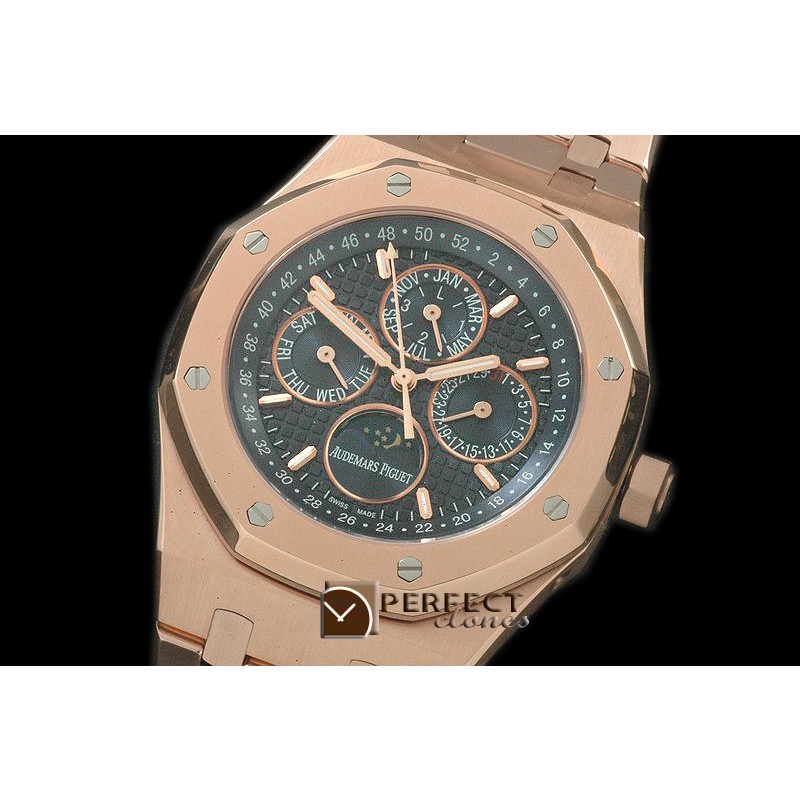 AP26574-113 Royal Oak 26574 Perpetual Calender RG/RG Blue A-2813