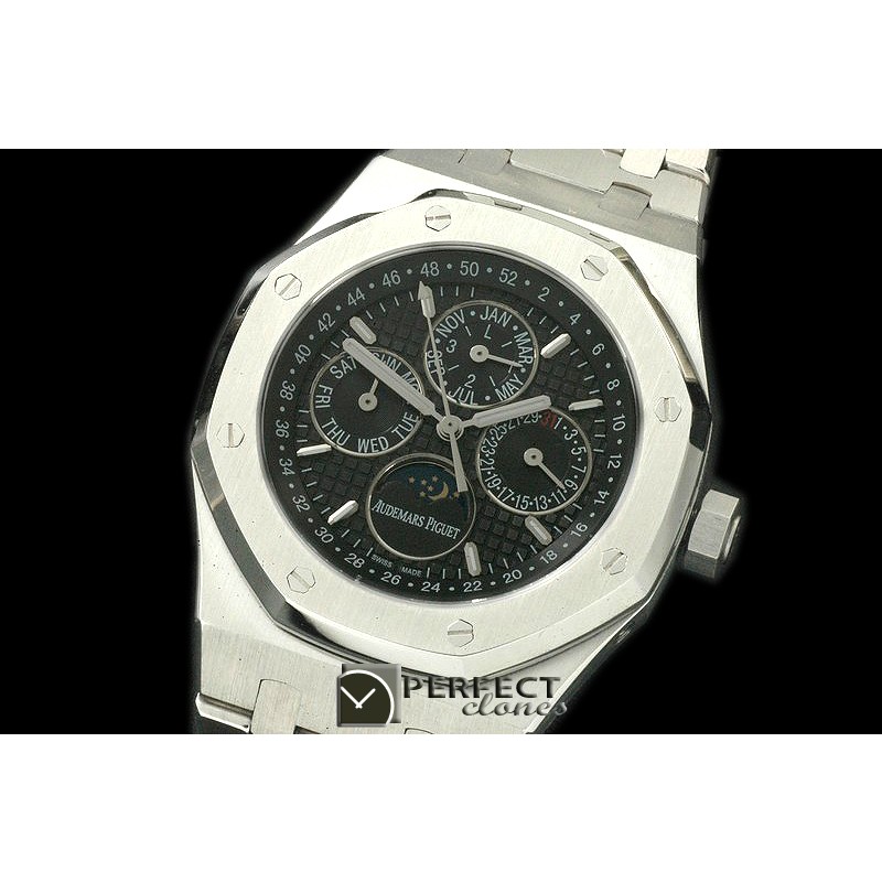 AP26574-102 Royal Oak 26574 Perpetual Calender SS/SS Blk A-2813