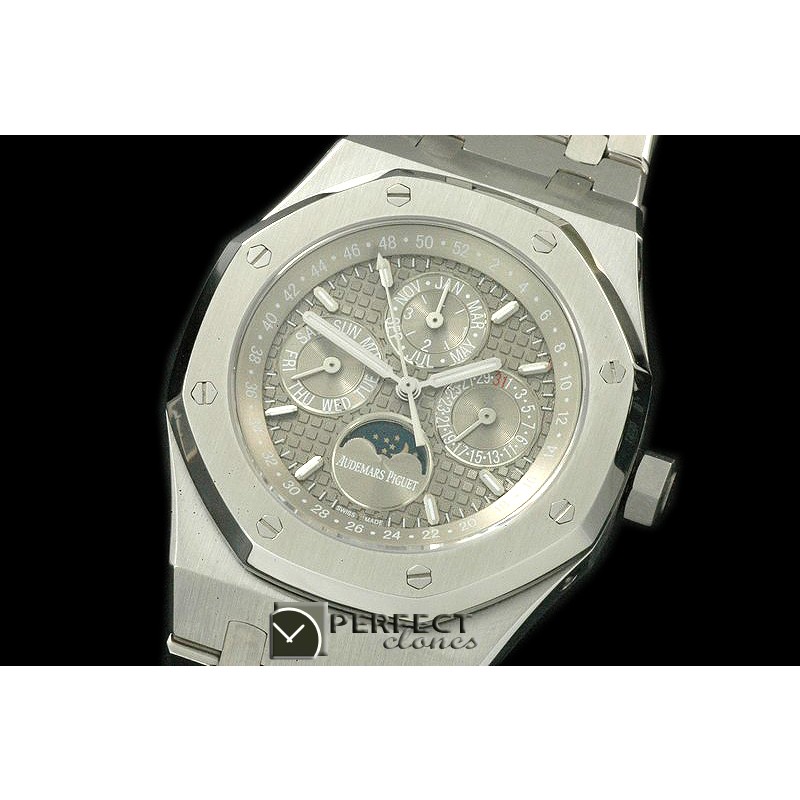 AP26574-104 Royal Oak 26574 Perpetual Calender SS/SS Grey A-2813