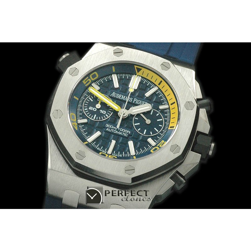 APDC-072 NF Royal Oak Diver Chrono SS/RU Blue Asia 7750
