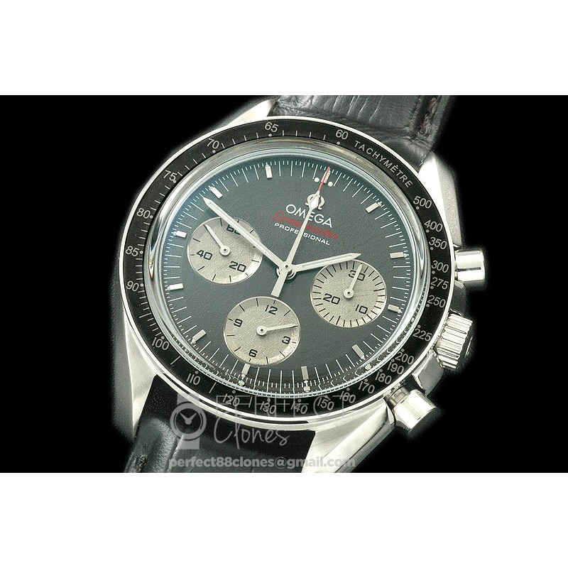 0OMSP00065L Speedmaster Apollo 17 40th Anni SS/LE Black Venus 75