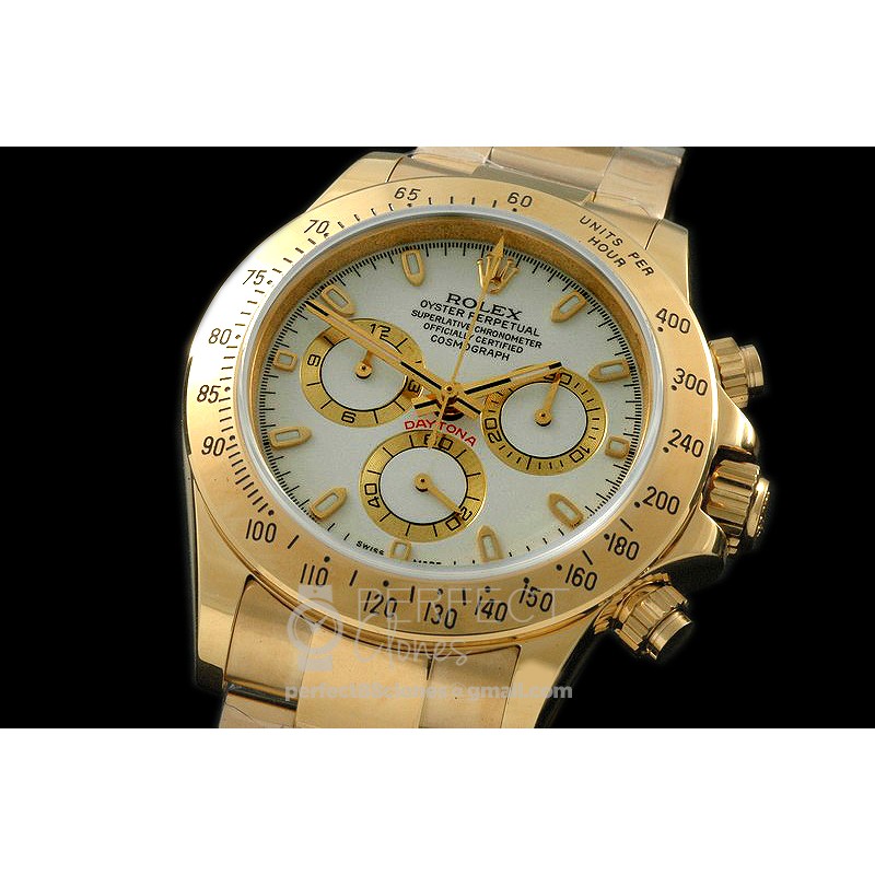 RLDF00101A Daytona 116508 YG/YG White Stk A-7750/4130