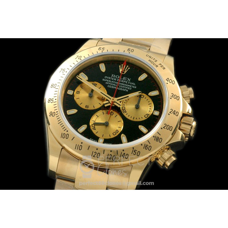 RLDF00106A Daytona 116508 YG/YG Black Stk A-7750/4130