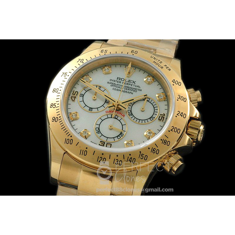 RLDF00126A Daytona 116508 YG/YG MOP White Diam A-7750/4130