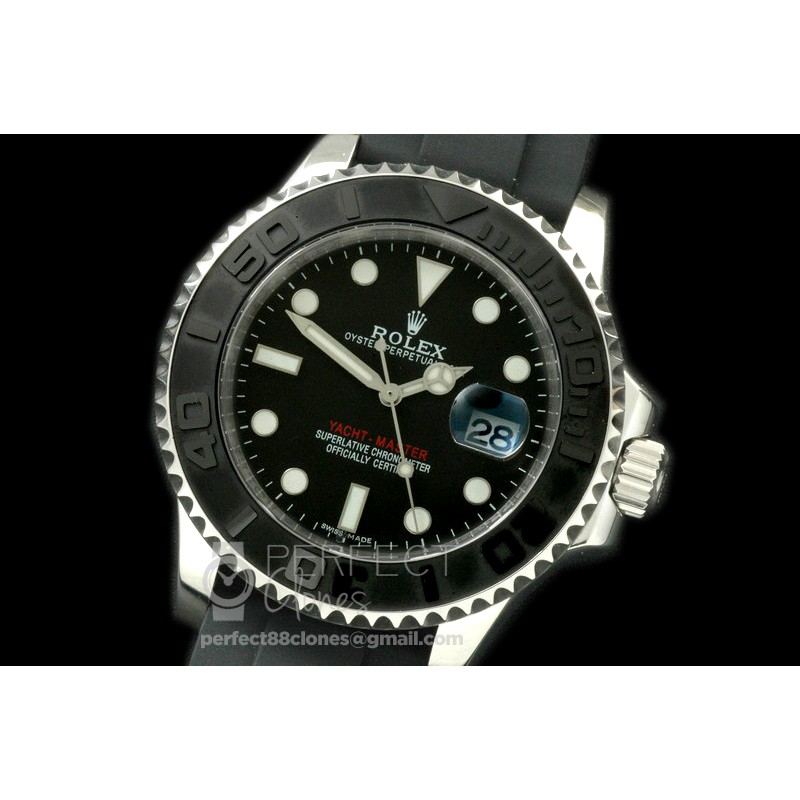 RYMEN00081R Yachtmaster Men CER/SS/RU Black A-2836