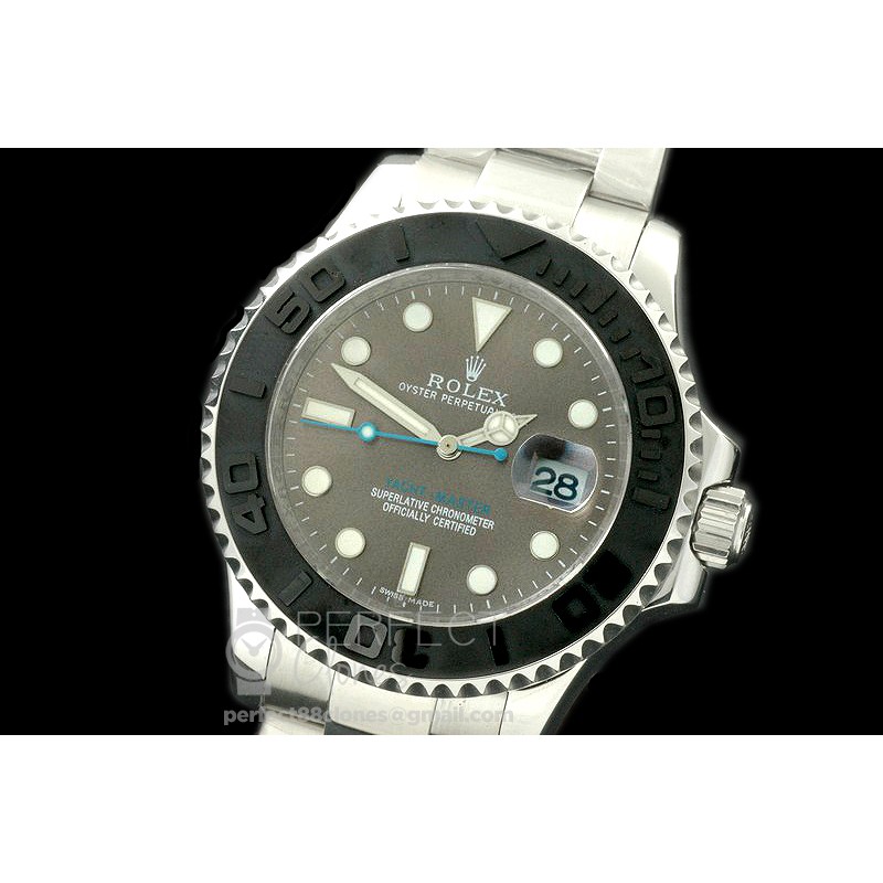 RYMEN00082 Yachtmaster Men CER/SS Rhodium A-2836