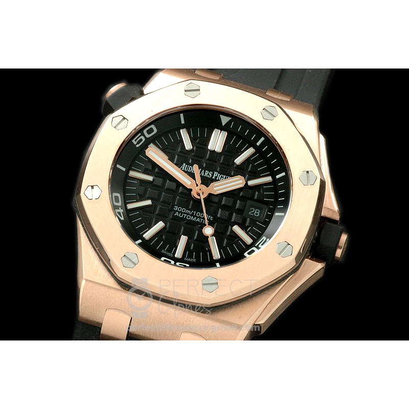 APD-L-121 Royal Oak Diver RG/RU Black A-2813/3120