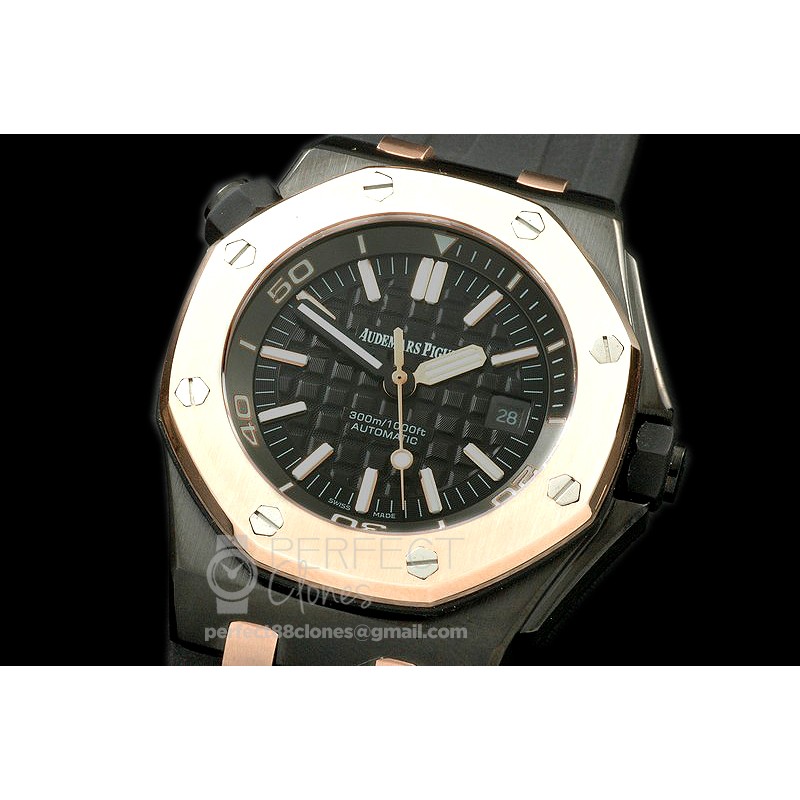 APD-L-119 Royal Oak Diver CER/RU Black A-2813/3120