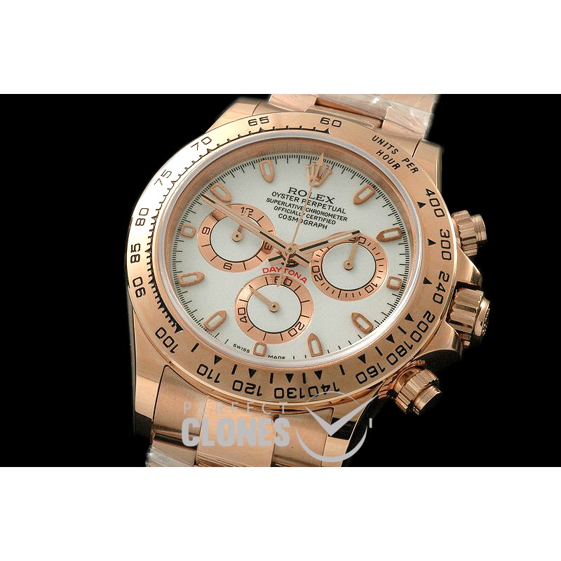 RLDFR00101A Daytona 116505 RG/RG Wht Stk A-7750/4130