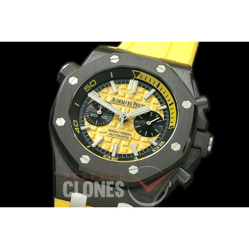 APDC-064 Royal Oak Diver Chrono PVD/RU Yellow Asia 7750