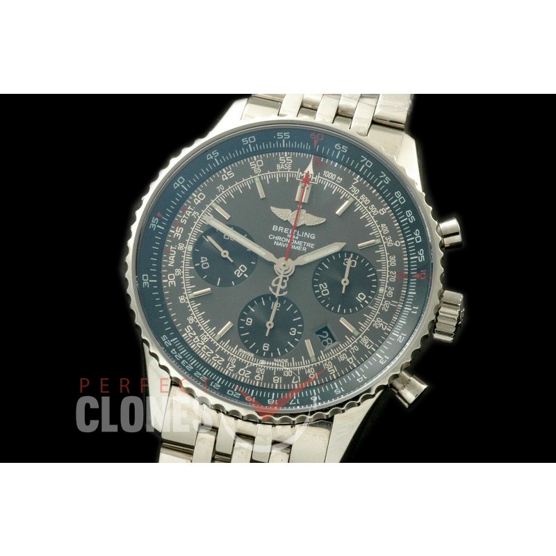 BLN01-098 Navitimer 01 SS/SS Grey Stk Asian 7750 28800