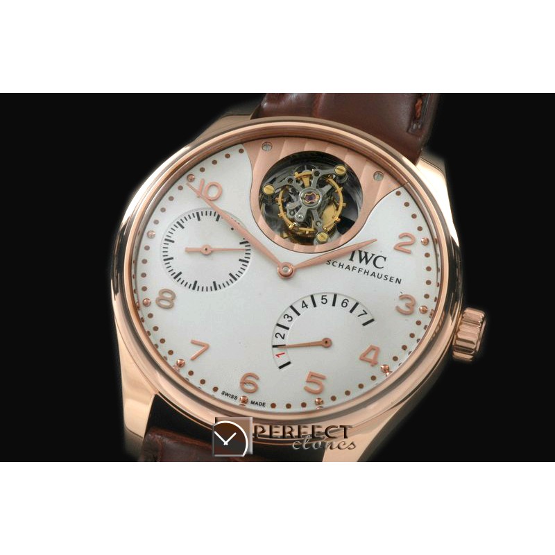 IWPTB00126 Portugese Mystere Tourbillon RG/LE White Tourbillon