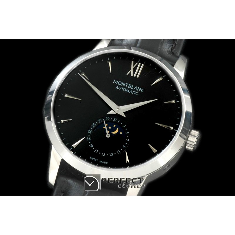 MBST10014 Star Calender Moonphase SS/LE Black M-9105