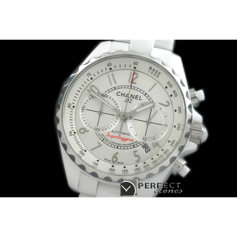 CHA00011 Superleggera Chrono SS/CER White Japanese Qtz Jap OS 20