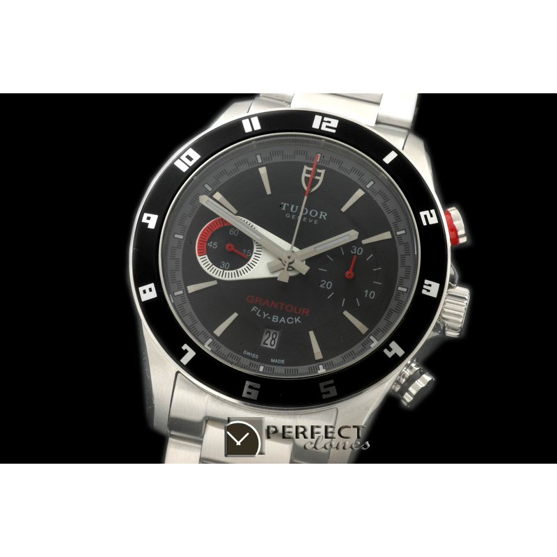TU00722 Gran Tour Flyback SS/SS Black A-7750