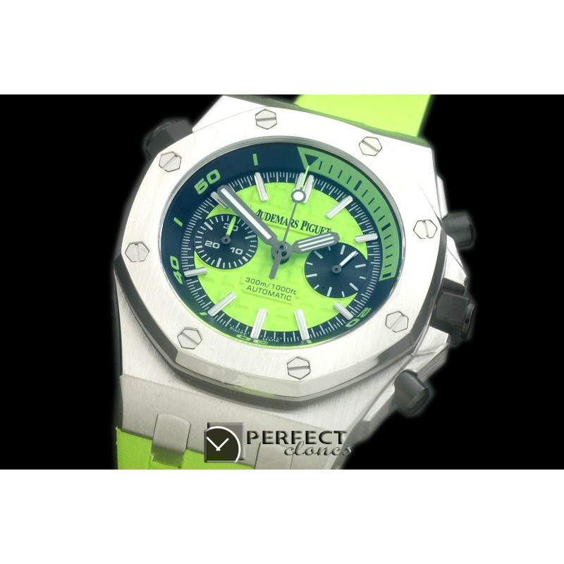 APDC-103 Royal Oak Diver Chronohraph SS/RU Green Seiko VK64 Qtz