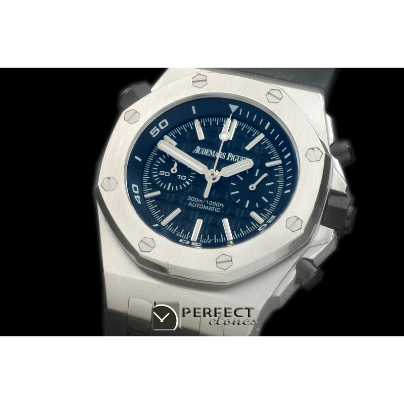 APDC-101 Royal Oak Diver Chronohraph SS/RU Black Seiko VK64 Qtz