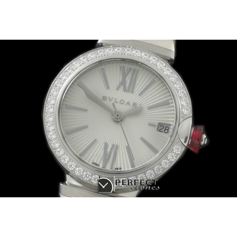 BVL00121D Lvcea SS/SS White Stk Swiss Quartz