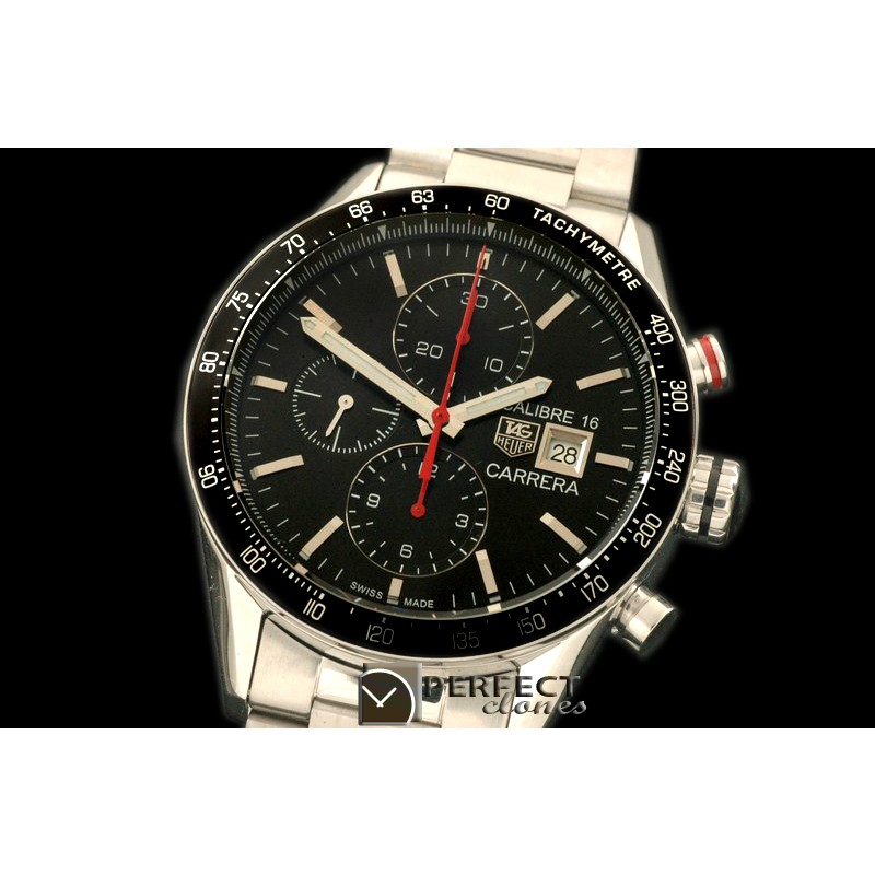 TGCA00142 Carrera 43mm Chrono SS/SS Blk A-77528.8