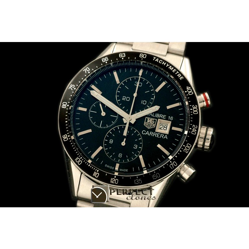 TGCA00143 Carrera 43mm Chrono SS/SS Blk A-77528.8