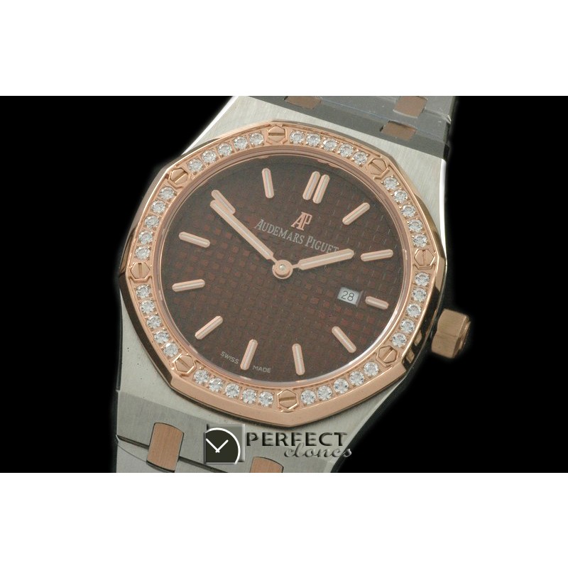 APLD01014D Royal Oak Ladies SS/RG Brown S-Qtz