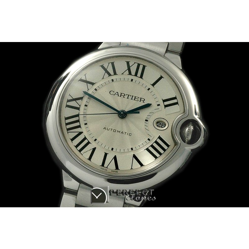 CARBA00081 Ballon De Cartier Men SS/SS White Asian 2892