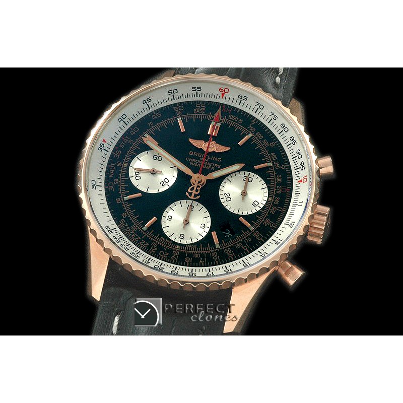 BLN01-143L Navitimer 01 RG/LE Blue Stk Asian 7750 28800