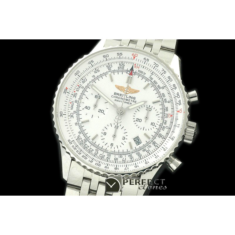 BLN01-101 Navitimer 01 SS/SS White Stk Asian 7750 28800