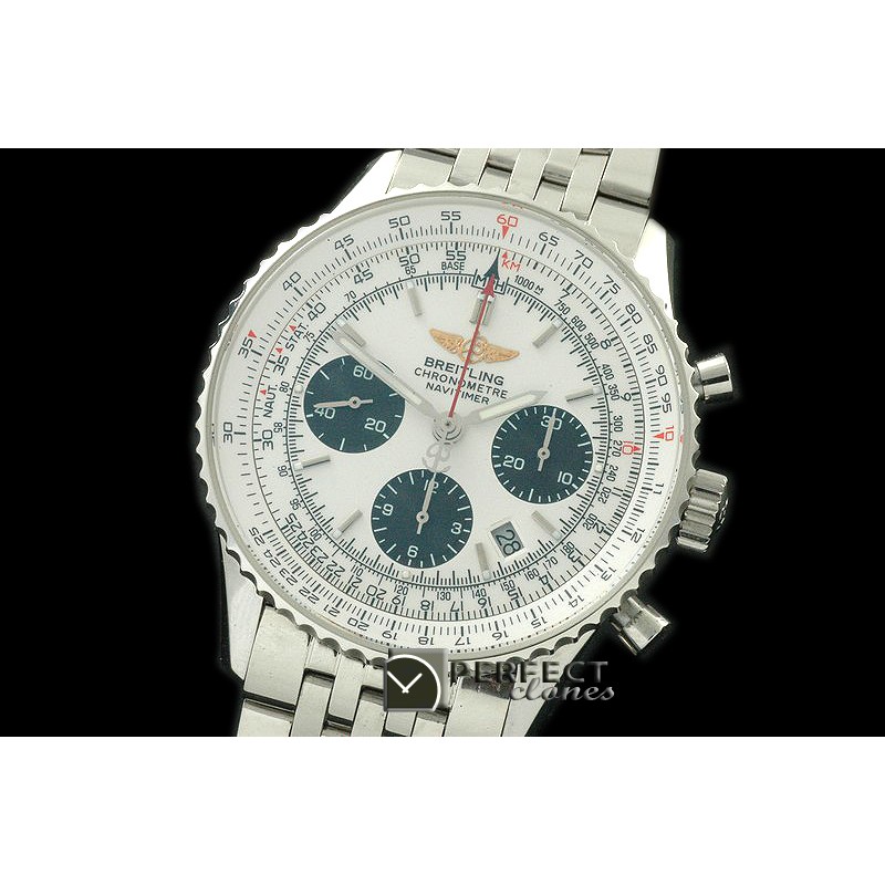BLN01-102 Navitimer 01 SS/SS White Stk Asian 7750 28800