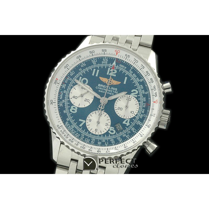 BLN01-108 Navitimer 01 SS/SS Blue Num Asian 7750 28800