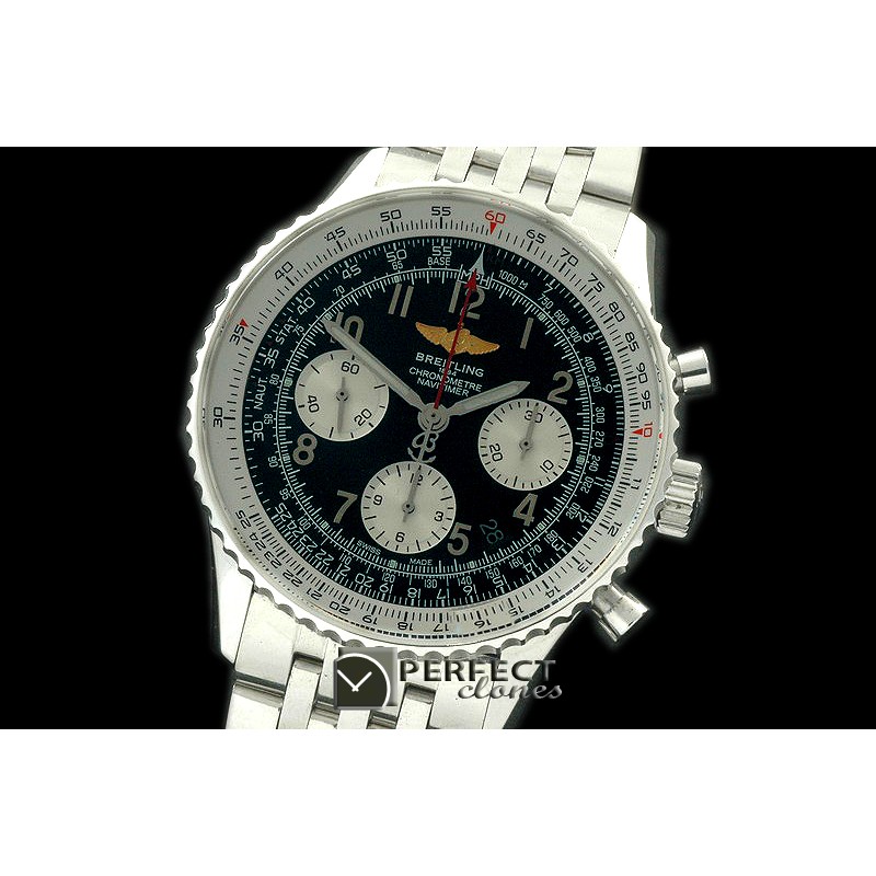 BLN01-107 Navitimer 01 SS/SS Black Num Asian 7750 28800