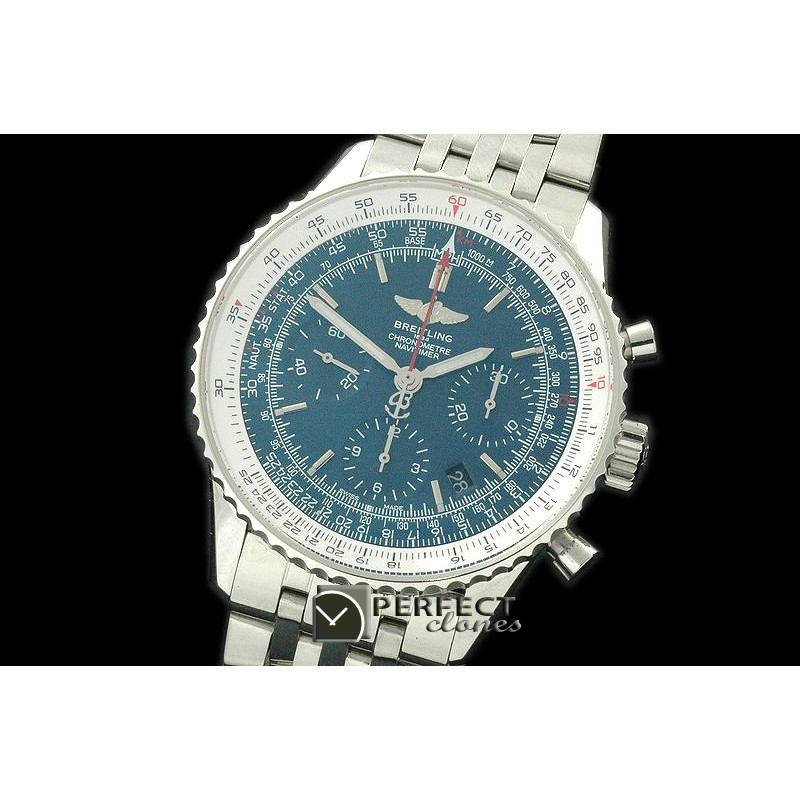 BLN01-105 Navitimer 01 SS/SS Blue Stk Asian 7750 28800