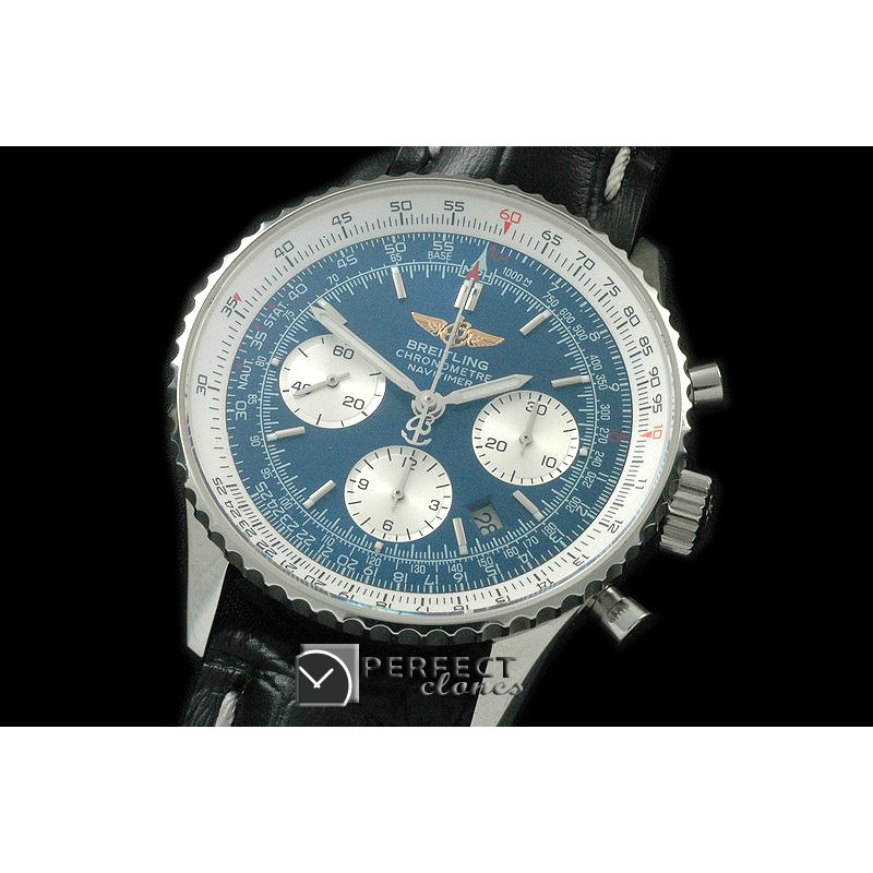 BLN01-104L Navitimer 01 SS/LE Blue Stk Asian 7750 28800