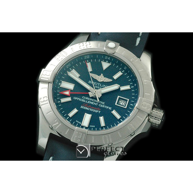BLSW00053L Seawolf II GMT 2015 SS/LE Blue Stick A-2836