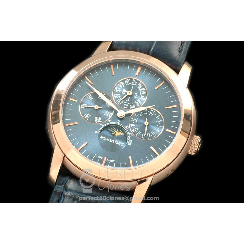 AP26390-114 Royal Oak 26390 Perpetual Calender RG/LE Blue A-2813