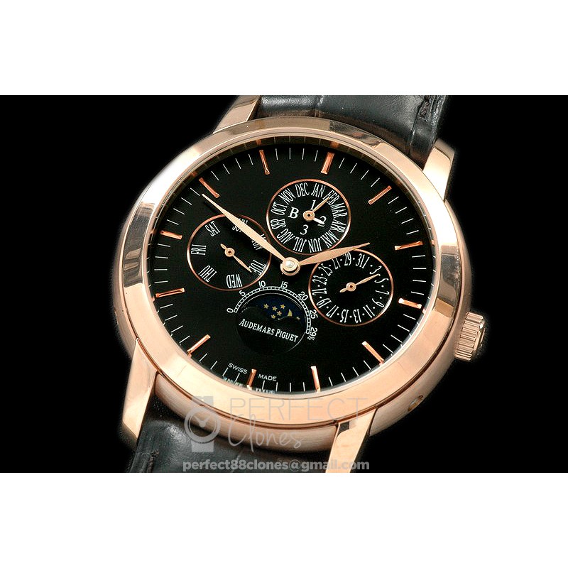 AP26390-112 Royal Oak 26390 Perpetual Calender RG/LE Blk A-2813