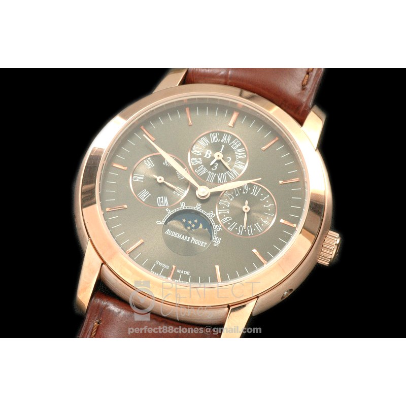 AP26390-113 Royal Oak 26390 Perpetual Calender RG/LE Grey A-2813