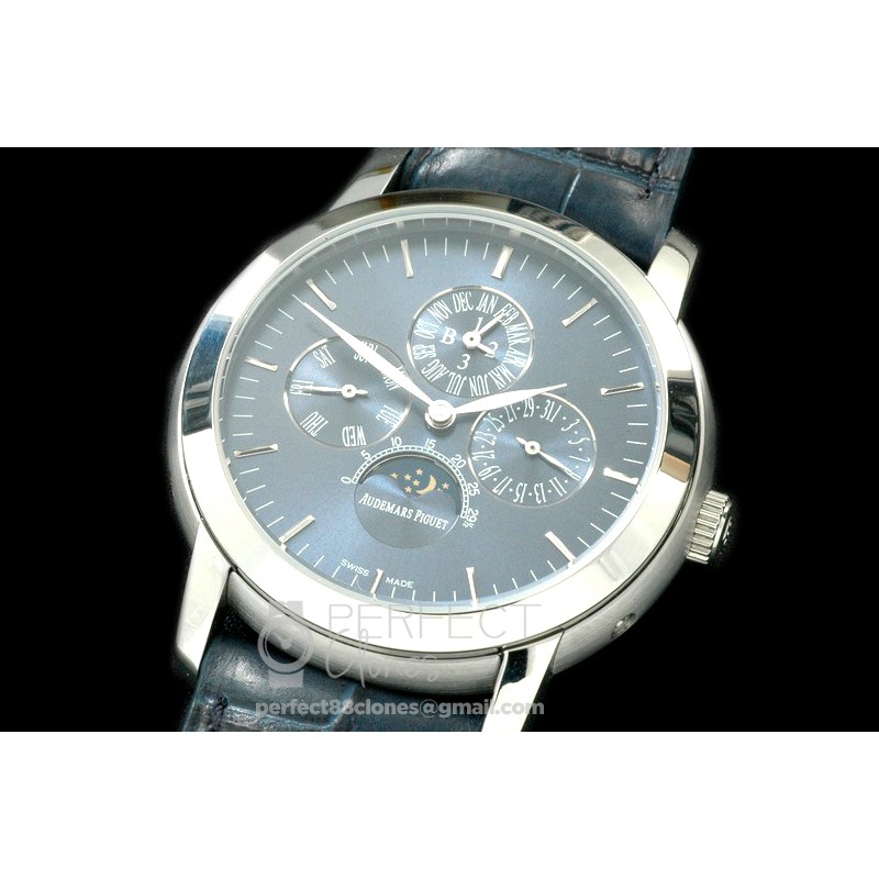 AP26390-104 Royal Oak 26390 Perpetual Calender SS/LE Blue A-2813