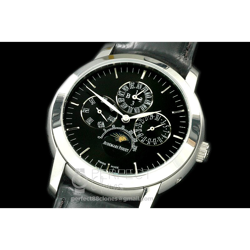 AP26390-102 Royal Oak 26390 Perpetual Calender SS/LE Blk A-2813