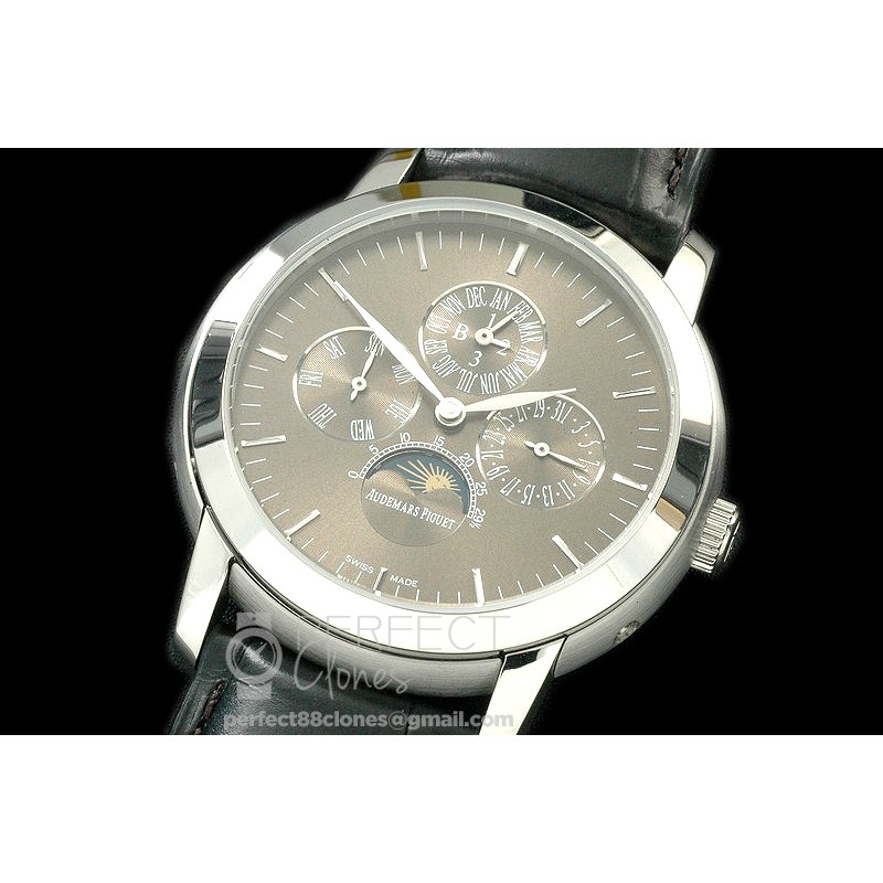 AP26390-103 Royal Oak 26390 Perpetual Calender SS/LE Grey A-2813