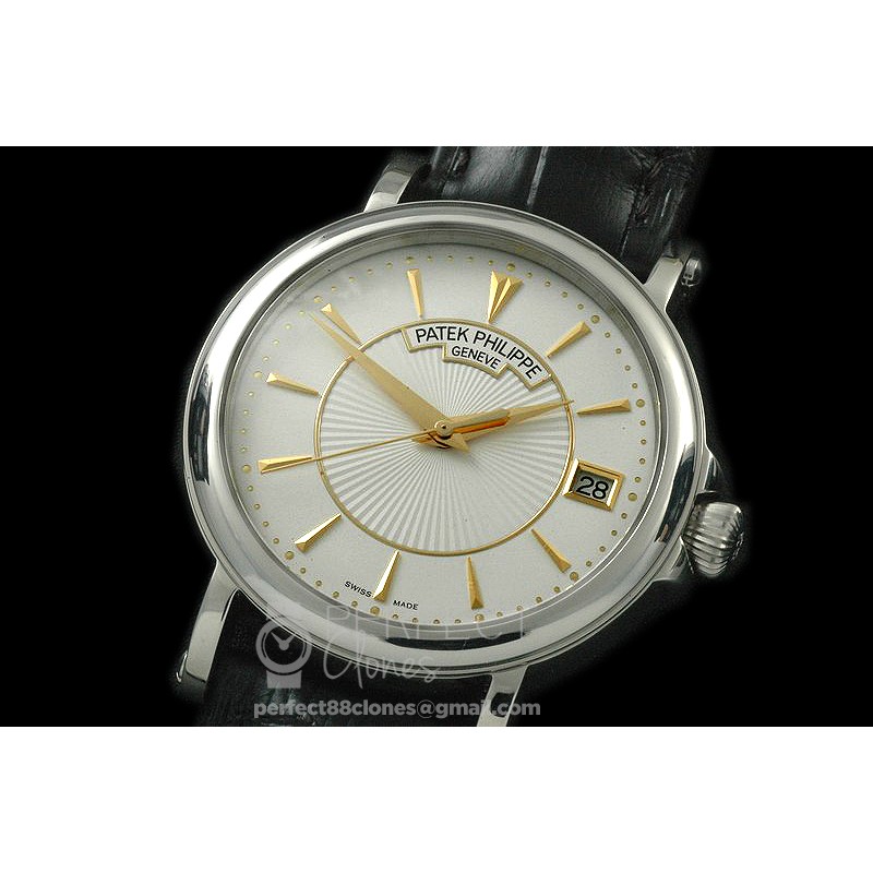PP00602 5153 Calastrava SS/LE Wht M-9015