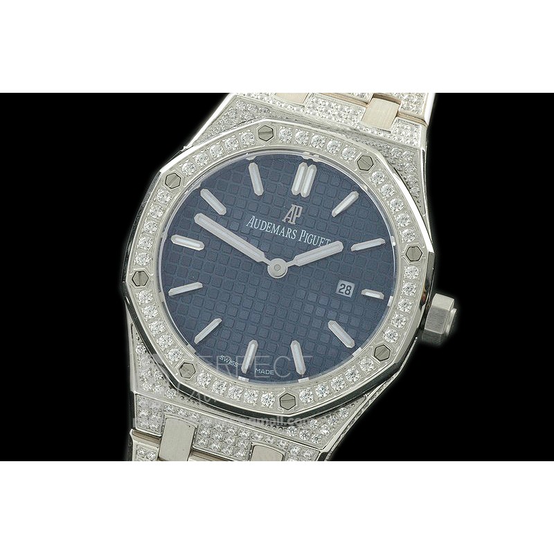 APLD01008 Royal Oak Ladies Diam/SS/SS Blue S-Qtz
