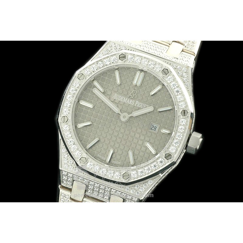 APLD01009 Royal Oak Ladies Diam/SS/SS Grey S-Qtz
