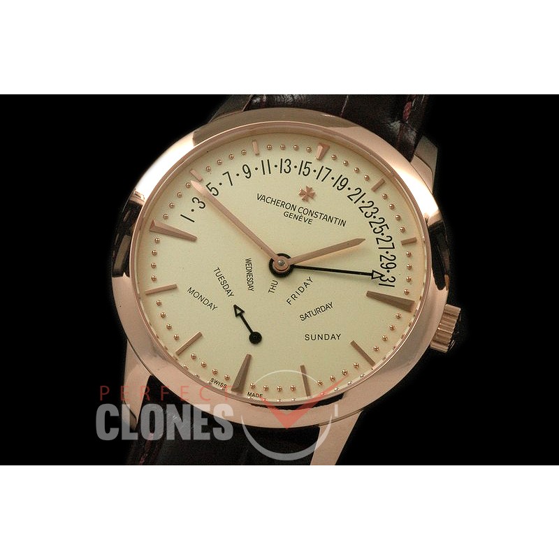 0VCP00089 Patrimony Bi-retrograde DD RG/LE Gold Stk Modified Sea
