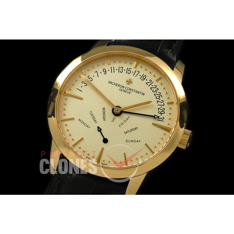 0VCP00086 Patrimony Bi-retrograde DD YG/LE Gold Stk Modified Sea