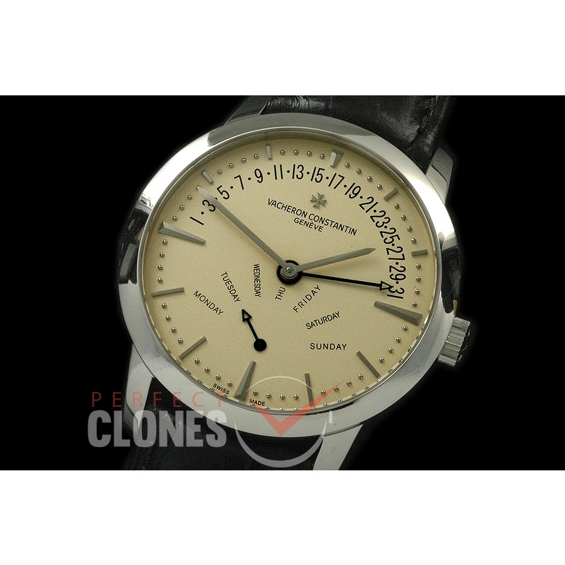 0VCP00083 Patrimony Bi-retrograde DD SS/LE Gold Stk Modified Sea