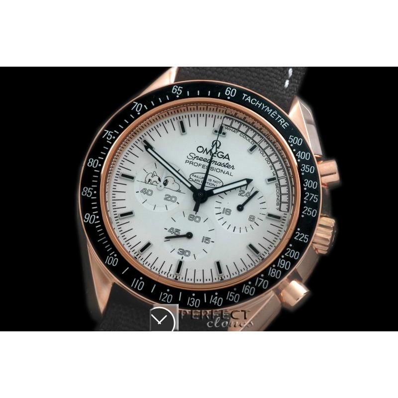 OMSP00171 Speedmaster Snoppy RG/LE White OS2Quartz
