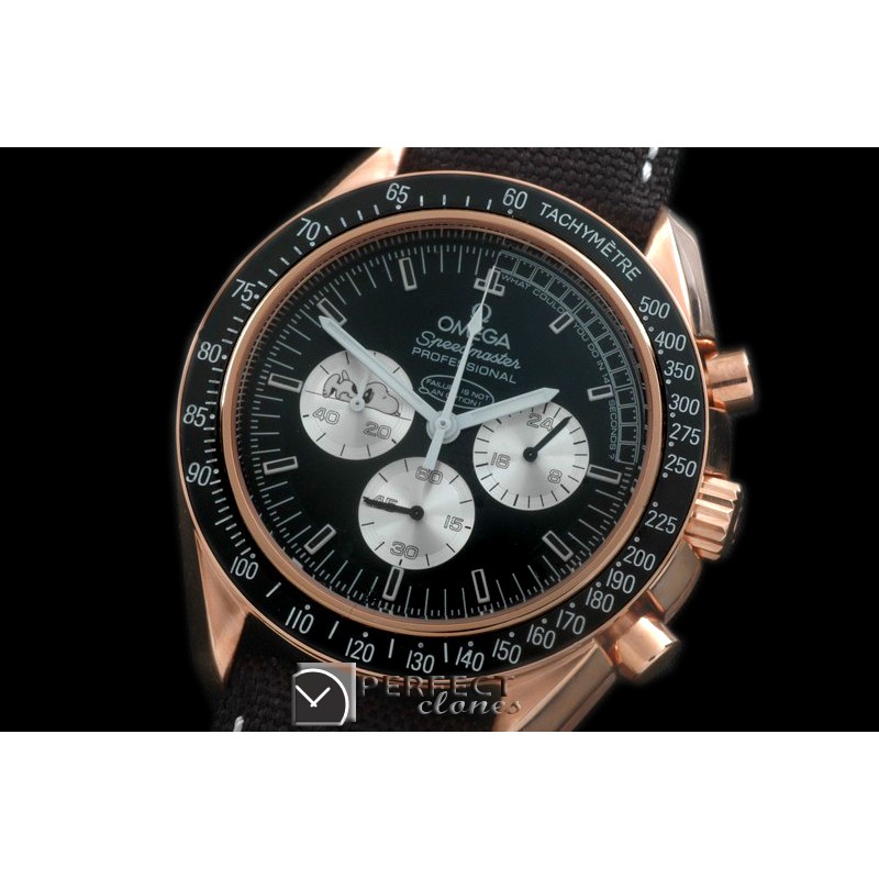 OMSP00172 Speedmaster Snoppy RG/LE Black OS2Quartz
